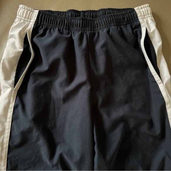 NIKE CAPRIS NAVY/WHITE STRIPE TRACK PANTS Women XS (0-2) elastic waist polyester - Picture 5 of 8